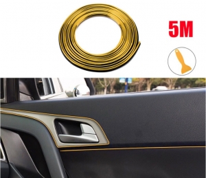 Золотой металлик лента для отделки авто