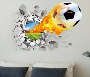 3D стикер "Огненный мяч"   ― Интернет-магазин оригинальных подарков Tuk-i-tuk.ru