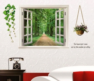 3D стикер "Окно в парк"  ― Интернет-магазин оригинальных подарков Tuk-i-tuk.ru