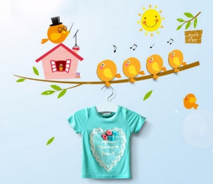 Детская вешалка "Птички на ветке"  ― Интернет-магазин оригинальных подарков Tuk-i-tuk.ru
